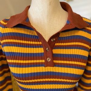 Urban outfitters 70’s inspired striped body suit